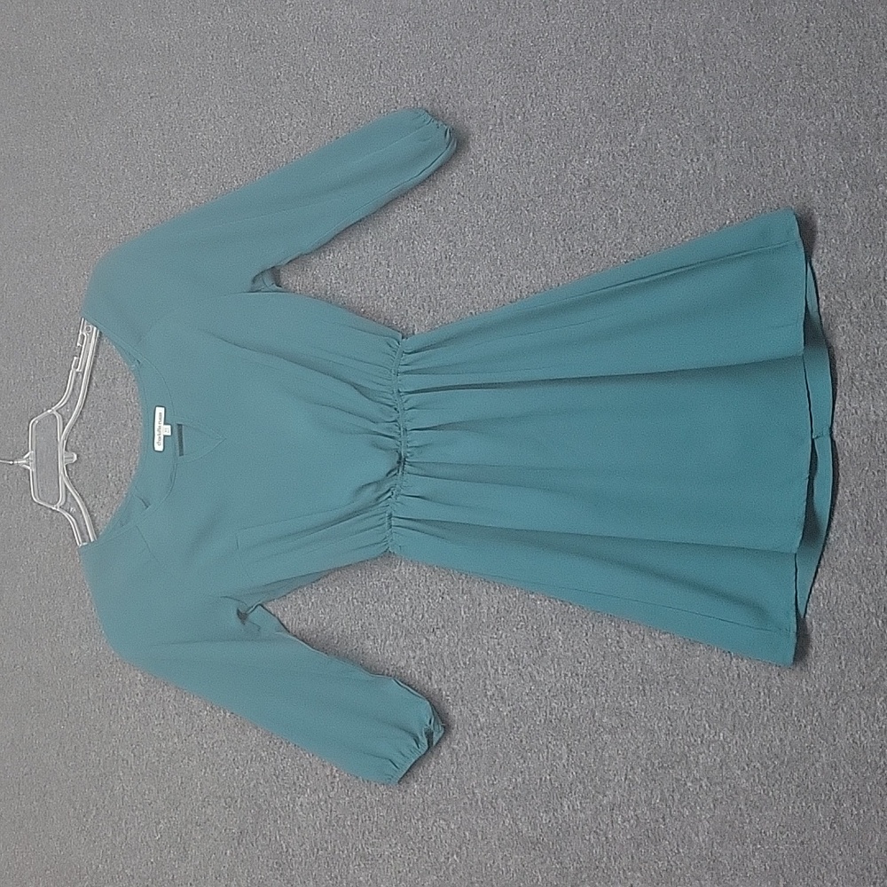 Charlotte Russe Green Dress Size XS 3/4 Sleeve